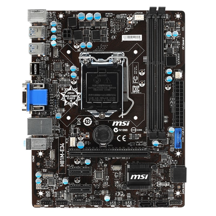 مادربرد ام اس آی مدل MSI H81 M-E34