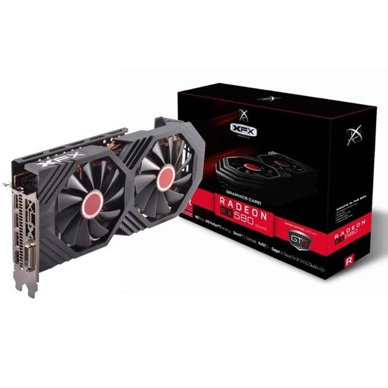 کارت گرافیک کارکرده ایکس اف ایکس با کارتن مدل AMD RADEON XFX RX580 8G DDR5 256BIT