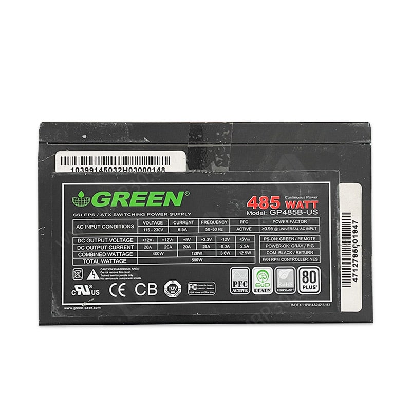 پاور کارکرده گرین 485W مدل GREEN GP485B-US