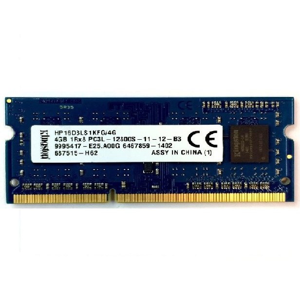 رم لپ تاپ کارکرده 4گیگ کینگ استون DDR3 مدل  KNWMX1-ETBS16451B86K 4GB DDR3 1600Mhz PC3L CL11