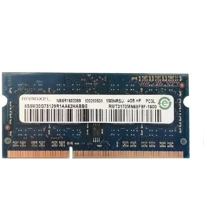 رم لپ تاپ کارکرده 4گیگ رامکسل DDR3 مدل RMT3170MN68F9F 4GB DDR3 1600Mhz PC3L CL11