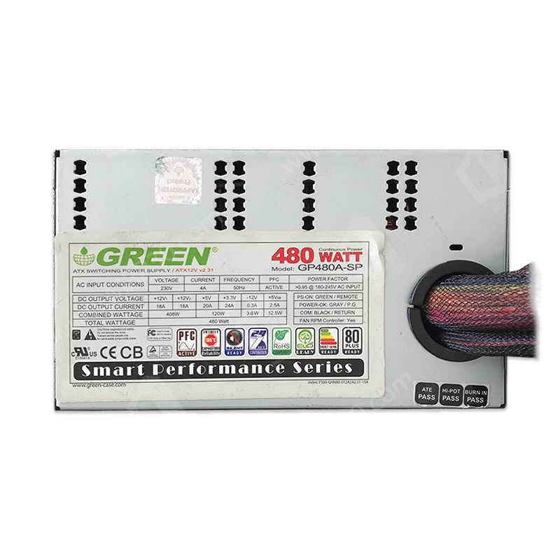 پاور کارکرده گرین 480W مدل GREEN GP480A-SP