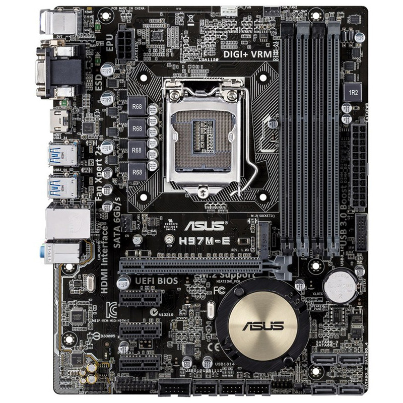 مادربرد کارکرده ایسوس مدل ASUS H97M-E M.2 DDR3 LGA1150
