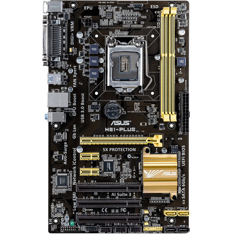 مادربرد کارکرده ایسوس مدل ASUS H81-PLUS DDR3 INTEL LGA1150 ATX